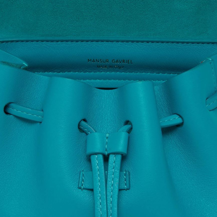 Women's Mansur Gavriel Mini Soft Lady Bucket Bags Turquoise | AU 4M95IS